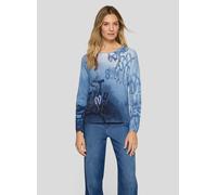 Strickpullover RABE "Pullover", Damen, Gr. 42, dunkelblau, 98%Baumwolle 2%Metallic Garn, gerade, gerader Abschluss, Pullover Strickpullover (40553517-42) dunkelblau