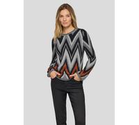 Strickpullover RABE "Pullover", Damen, Gr. 42, grau, 38%Viskose, 35%Polyamid, 10%Metallic Garn, 10%Polyacryl, 5%Polyester, 2%Alpaka, gerade, gerader Abschluss, Pullover Strickpullover (12831946-42) gr