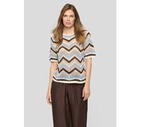 Strickpullover RABE "Pullover", Damen, Gr. 44, bunt (hellblau), 57%Polyester 43%Baumwolle, geringelt, gerader Abschluss, Pullover Strickpullover (51394969-44) hellblau