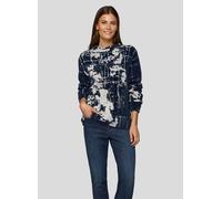 Strickpullover RABE "Pullover", Damen, Gr. 44, dunkelblau, 52%Polyamid, 24%Baumwolle, 24%Polyacryl, gerade, gerader Abschluss, Pullover Strickpullover (37657052-44) dunkelblau