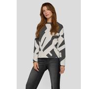 Strickpullover RABE "Pullover", Damen, Gr. 44, grau, 50%Polyester, 30%Viskose, 20%Polyamid, gerade, gerader Abschluss, Pullover Strickpullover (63559126-44) grau