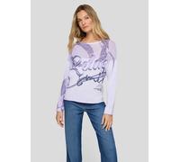 Strickpullover RABE "Pullover", Damen, Gr. 44, lila, 100%Baumwolle, gemustert, gerader Abschluss, Pullover Strickpullover (45581440-44) lila