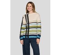 Strickpullover RABE "Pullover", Damen, Gr. 44, türkis, 60%Polyacryl, 33%Polyester, 7%Alpaka, gemustert, gerade, gerader Abschluss, Pullover Strickpullover (70772355-44) türkis