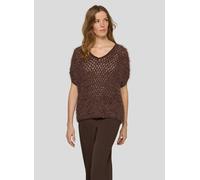 Strickpullover RABE "Pullover", Damen, Gr. 46, braun, Obermaterial: 73% Polyester, 15% Baumwolle, 10% Polyacryl, 2% metallisierte Fasern, unifarben, weit, Pullover Strickpullover (29488613-46) braun