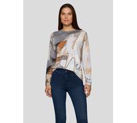 Strickpullover RABE "Pullover", Damen, Gr. 46, grau, 50%Viskose 28%Polyamid 22%Polyester, gerade, gerader Abschluss, Pullover (49822320-46) grau