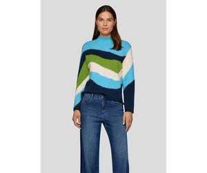 Strickpullover RABE "Pullover", Damen, Gr. 46, türkis, 38%Polyacryl, 38%Baumwolle, 14%Polyester, 10%Polyamid, gerade, gerader Abschluss, Pullover Strickpullover (33938036-46) türkis