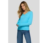 Strickpullover RABE "Pullover", Damen, Gr. 46, türkis, 50%Polyester, 30%Viskose, 20%Polyamid, unifarben, gerade, gerader Abschluss, Pullover Strickpullover (39168909-46) türkis