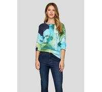 Strickpullover RABE "Pullover", Damen, Gr. 48, grün, 50%Viskose, 28%Polyamid, 22%Polyester, tailliert, gerader Abschluss, Pullover Strickpullover (68774641-48) grün