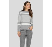 Strickpullover RABE "Pullover", Damen, Gr. 50, grau, 50%Polyester, 30%Viskose, 20%Polyamid, unifarben, gerade, gerader Abschluss, Pullover Strickpullover (96929126-50) grau