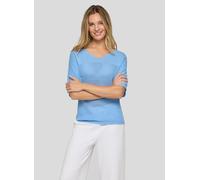 Strickpullover RABE "Pullover", Herren, Gr. 46, hellblau, 100%Baumwolle, unifarben, gerade, gerader Abschluss, Pullover Strickpullover (34040723-46) hellblau