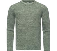 Strickpullover RAGWEAR "Aralt", Herren, Gr. L (52), grün (graugrün), Obermaterial: 60% Baumwolle, 40% Polyacryl, gerade hüftlang, Rundhals, Ärmel ohne Ärmelschlitz ohne Bündchen, Pullover Strickpullov