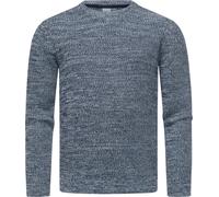 Strickpullover RAGWEAR "Aralt", Herren, Gr. S (48), blau (navy), Obermaterial: 60% Baumwolle, 40% Polyacryl, gerade hüftlang, Rundhals, Ärmel ohne Ärmelschlitz ohne Bündchen, Pullover Strickpullover, 