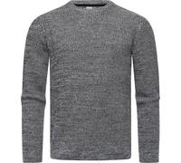 Strickpullover RAGWEAR "Aralt", Herren, Gr. XXL (56), schwarz, Material: 60% Baumwolle, 40% Acryl, gerade hüftlang, Rundhals, Ärmel ohne Ärmelschlitz ohne Bündchen, Pullover Strickpullover, stylischer