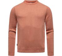Strickpullover RAGWEAR "Larrs", Herren, Gr. XL (54), braun (terra), Obermaterial: 60% Baumwolle, 40% Polyacryl, gerade hüftlang, Rundhals, Ärmel ohne Ärmelschlitz Rippbündchen krempelbar, Pullover Str