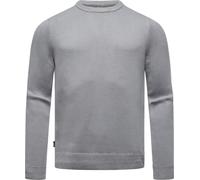 Strickpullover RAGWEAR "Larrs", Herren, Gr. XL (54), grau (hellgrau), Obermaterial: 60% Baumwolle, 40% Polyacryl, gerade hüftlang, Rundhals, Ärmel ohne Ärmelschlitz Rippbündchen krempelbar, Pullover S