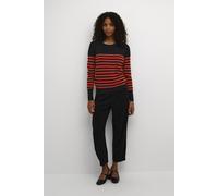 Strickpullover Regular Fit black red XS