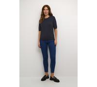 KAFFE Strickpullover KAlizza Damen Pullover Kurzarm Casual Rundhals Basic Strickpullover Lässige Pulli Midnight Marine XL