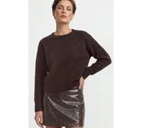 Strickpullover RICHROYAL, Damen, Gr. S, chocolate torte, Strick, Obermaterial: 43% Polyacryl, 39% Polyamid, 15% Alpaka, 3% Elasthan, unifarben, regular fit taillenbedeckt, Rundhals, eingesetzt Rippstr