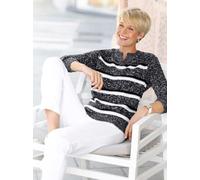 Strickpullover "Ringel-Pullover", Damen, Gr. 44, schwarz-weiß (schwarz, weiß, gemustert), 100% Polyacryl, gemustert, gestreift, Pullover Strickpullover (24220648-44) schwarz, weiß, gemustert