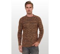 Strickpullover RUSTY NEAL, Damen, Gr. M, braun (camelfarben), 70% Polyacryl, 30% Baumwolle, unifarben, normal, Rundhals, Pullover Strickpullover, mit stylischem Muster (60767014-M) camelfarben