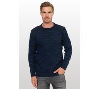 Kontrast Grobstrick Rundhals-Pullover 3XL