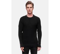 Strickpullover RUSTY NEAL, Herren, Gr. 3XL, schwarz, 50% Baumwolle, 50% Polyacryl, unifarben, normal, Rundhals, Pullover Strickpullover, in sportlichem Design (37420101-XXXL) schwarz