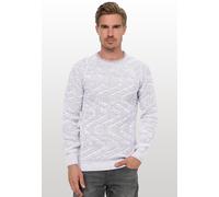 Strickpullover RUSTY NEAL, Herren, Gr. 3XL, weiß, 70% Polyacryl, 30% Baumwolle, unifarben, normal, Rundhals, Pullover Strickpullover, mit stylischem Muster (43270833-XXXL) weiß