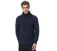 Biker Grobstrick Stehkragen-Pullover L