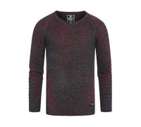 Strickpullover RUSTY NEAL, Herren, Gr. L, grau (anthrazit), 70% Polyacryl, 30% Baumwolle, mehrfarbig, unifarben, normal, V-Ausschnitt, Pullover, mit ausgefallenem Strickmuster (56607548-L) anthrazit