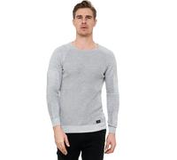 Slim Fit Feinstrick Biker Rundhals-Pullover L