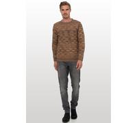 Strickpullover RUSTY NEAL, Herren, Gr. M, braun (camelfarben), 70% Polyacryl, 30% Baumwolle, unifarben, normal, Rundhals, Pullover, mit dezenter Musterung und Strick-Design (87725711-M) camelfarben