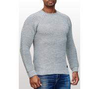 Strickpullover RUSTY NEAL, Herren, Gr. M, grau, 70% Polyacryl, 30% Baumwolle, unifarben, normal, Rundhals, Pullover Grobstrickpullover, in modischem Grobstrick-Design, Topseller (84414207-M) grau