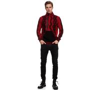 Strickpullover RUSTY NEAL, Herren, Gr. M, schwarz (schwarz, rot), 75% Polyacryl, 25% Baumwolle, unifarben, mehrfarbig, normal, ohne Ausschnitt, Langarm, Pullover, in coolem Design (35190307-M) schwarz