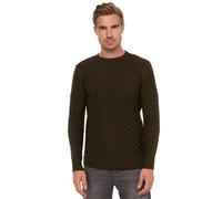 Strickpullover RUSTY NEAL, Damen, Gr. S, grün (khaki), 70% Polyacryl, 30% Baumwolle, unifarben, normal, Rundhals, Pullover Strickpullover, mit modernem Strickmuster (89458413-S) khaki