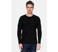Strickpullover RUSTY NEAL, Herren, Gr. S, schwarz (schwarz, meliert), 70% Polyacryl, 30% Baumwolle, unifarben, normal, Rundhals, Pullover Strickpullover, im melierten Design (34539801-S) schwarz, meli