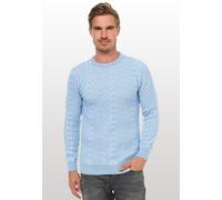 Grobstrick mit Muster Rundhals-Pullover XL