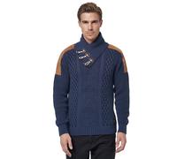 Strickpullover RUSTY NEAL, Herren, Gr. XL, blau (indigo), 75% Polyacryl, 25% Baumwolle, unifarben, casual, normal, Langarm, Pullover, mit trendigem Strickmuster (97782564-XL) indigo