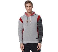 Kontrast Grobstrick Kapuzenpullover XL
