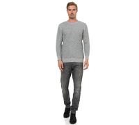 Strickpullover RUSTY NEAL, Herren, Gr. XL, grau, 70% Polyacryl, 30% Baumwolle, unifarben, normal, Rundhals, Langarm, Pullover, mit modernem Strickmuster (21034468-XL) grau