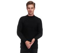 Strickpullover RUSTY NEAL, Herren, Gr. XL, schwarz, 75% Polyacryl, 25% Baumwolle, unifarben, normal, hoch geschlossener Ausschnitt, Pullover Strickpullover, mit elegantem Stehkragen (35351408-XL) schw