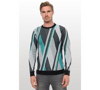 Feinstrick Colorblock Rundhals-Pullover 2XL
