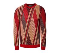 Rusty Neal Colorblock Strick Pullover Herren Feinstrick Pulli Casual Fit Streetwear Stretch S M L XL XXL 3XL 443, Farbe:Rot, Größe S-3XL:XXL