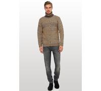 Schwerer Grobstrick Rollkragen-Pullover S