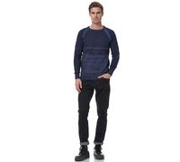 Strickpullover RUSTY NEAL "RUSTY NEAL Knitwear", Herren, Gr. L, blau, 50% Polyacryl, 50% Baumwolle, mehrfarbig, meliert, normal, Rundhals, Pullover Strickpullover, im sportiven Stil (61829745-L) blau