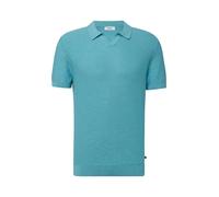 Strick-Poloshirt in Flammgarnstruktur S türkis 2175901.6603.S