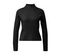 s.Oliver Strickpullover mit Zopfmuster Schwarz Größe S