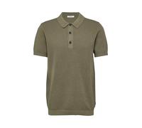 Strukturiertes Strick-Poloshirt S olive 2175900.7853.S