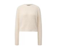 s.Oliver Damen Strickpullover qs – Flauschiger Rundhalspullover, Rundhals, Beige, Größe S