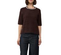 Strickpullover S.OLIVER BLACK LABEL, Damen, Gr. 34, chocolate, Strick, Obermaterial: 42% Polyamid, 27% Polyester, 16% Polyacryl, 12% Wolle, 3% Elasthan, unifarben, hüftbedeckend, Rundhals, Pullover St