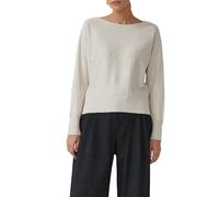 Strickpullover S.OLIVER BLACK LABEL, Damen, Gr. 36, beige, Strick, Obermaterial: 71% Viskose, 29% Polyester, unifarben, regular fit taillenbedeckt, U-Boot-Ausschnitt, Rippbündchen, Pullover Strickpull